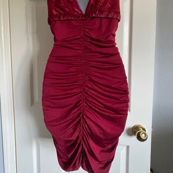 Red Ruffle Dress - Picture 4 of 5